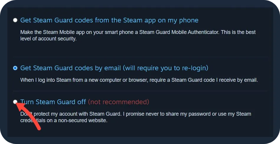 خاموش کردن استیم گارد در کامپیوتر