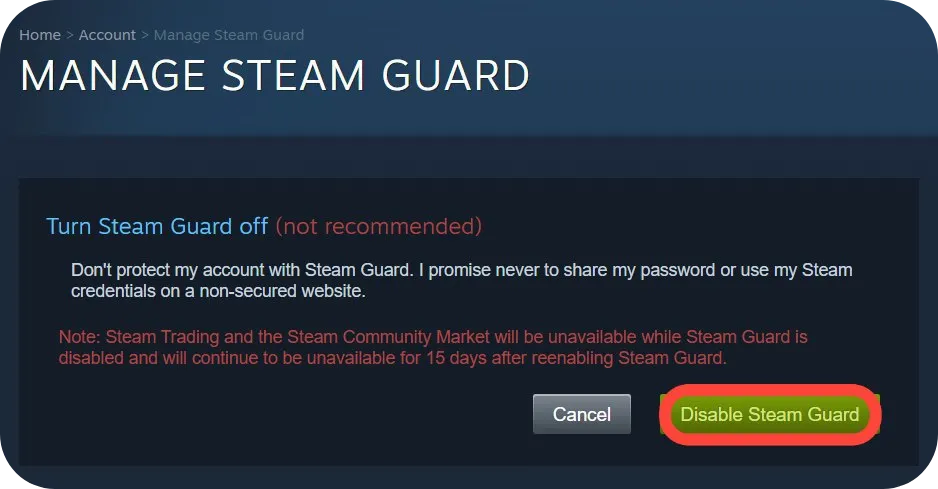 تایید غیر فعالسازی استیم گارد در پی سی